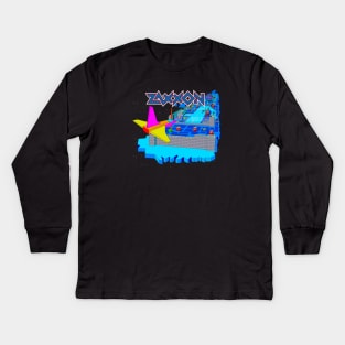 Mod.1 Arcade Zaxxon Space Invader Video Game Kids Long Sleeve T-Shirt